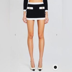 Retrofete Rebecca Bandage Black and White Skirt Brand New